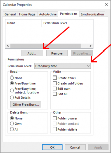 Share Calendar or Change Calendar Permissions in Outlook Office of